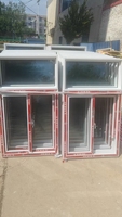 Ventanas francesas Tobogán de PVC Parrillas de vinilo impermeables Ventana corredera de vidrio horizontal Villa UPVC Ventanas de doble acristalamiento