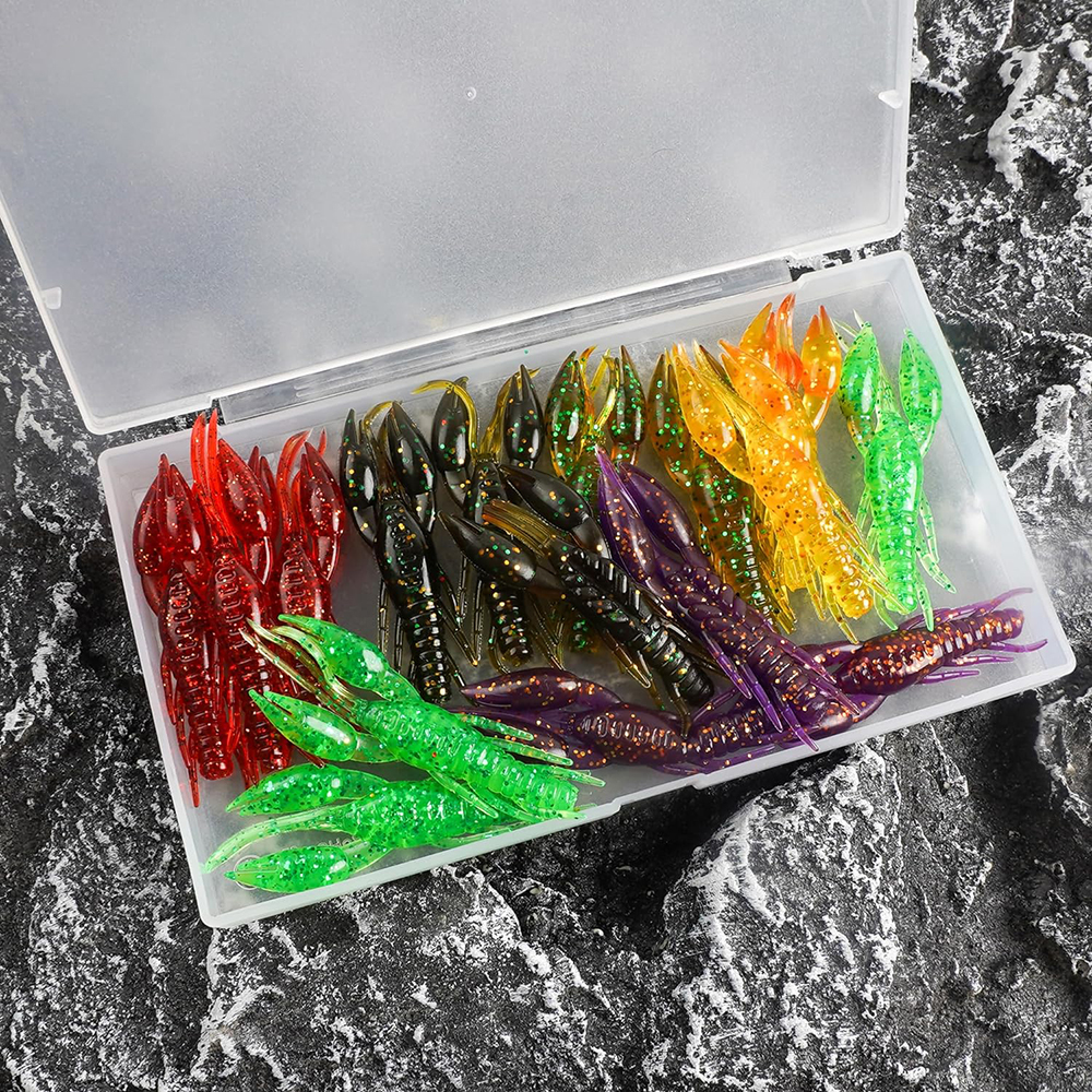 18Pcs Crawfish Bait Soft Lobster Fishing Lures - Silicone Crayfish and Shrimp Baits for Bass, Trout, and Panfish 18Pcs Crawfish Bait Soft Lobster Fishing Lures - Silicone Crayfish and Shrimp Baits for Bass, Trout, and Panfish