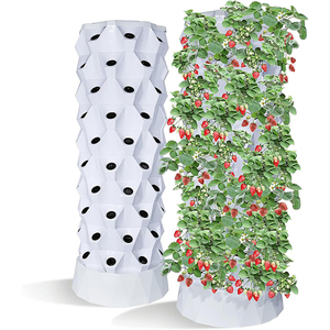 Diseño vertical que ahorra espacio, sistema hidropónico cerrado, fácil de operar para la cultivo de piña, fresa y hierbas, torre de piña. - Product Image 3
