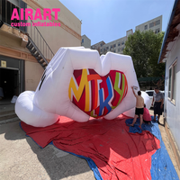 Cœur gonflable de qualité commerciale, ballon cœur gonflable personnalisé avec logo imprimé pour la publicité et les expositions