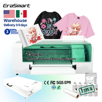 Imprimante DTF Erasmart rose 35 cm pour transfert thermique sur T-shirt, machine d'impression DTF A3 XP600 à jet d'encre avec four