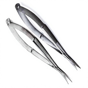 ASAP Tijeras de Precisión Castroviejo para Cutículas, con Punta Fina Curvada, para Mano Derecha, de Acero Inoxidable para Manicura - Product Image 1