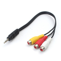 Câble RCA universel plaqué or mâle-femelle sur mesure, robuste, pour audio et vidéo, idéal pour téléviseurs, enceintes, stéréos, lecteurs DVD et projecteurs.