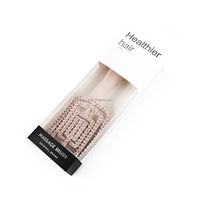 Carton blanc en gros, boîte en papier pliable de couleur personnalisée, fenêtre visuelle en PVC pour l'emballage du produit, peigne cosmétique