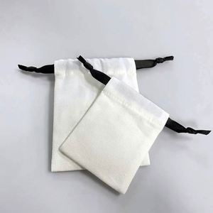 Eco-friendly Muslin Cotton Key Antique Storage Jewelry Bag Custom Logo Printed <b>Drawstring</b> Colico Gift <b>Pouch</b> With Paper Label - Product Image 1