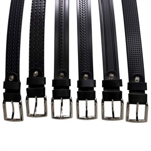 Hot Selling Customizable Genuine Buffalo Cow Hide Leather Eco-Friendly High Strength Waterproof Men's Solid Steel Buckle Belt - Product Image 3