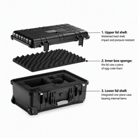 Valise rigide en plastique à roulettes étanche IP67 559*351*229mm, 22 pouces, avec mousse personnalisée