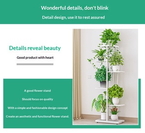 Metall-Pflanzenständer mit Mehrfach-Blumentopfhalter, Innen- und Außen-Pflanzenregal für Garten, Wohnzimmer, Balkon - Product Image 5