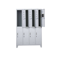 Casier en acier à porte simple verrouillable et durable, design moderne avec étagère pour salle de sport, vestiaire, vente en gros