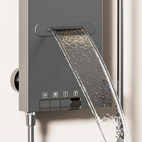Ensemble de douche complet gris anthracite avec massage dorsal, température constante, jet doux, finition chromée, design moderne – Approvisionnement direct usine