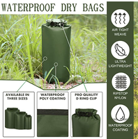 Sacs étanches WOQI pour le camping en plein air, en tissu ripstop diamanté, imperméables, 3 pièces (20L/10L/5L), sac à dos flottant pour la plage