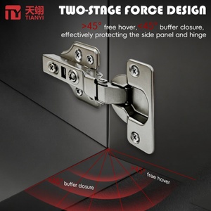 Bisagras TIANYI Premium de 2 Etapas con Cierre Suave, Bisagras Hidráulicas Ocultas para Puertas de Muebles de Cocina - Product Image 4