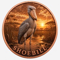 Pièce de monnaie en cuivre pur 999 de 1 oz, Série Animaux de la Savane Africaine, Couleurs puissantes, Haute définition, Édition UV Préférée