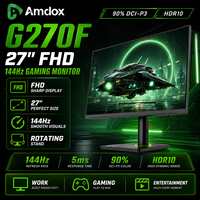 27 Zoll FHD Monitor 144Hz Computerbildschirm PC-Monitor Gaming-Monitor mit Verstellbarem Standfuß