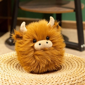 Nouvelle <span class=keywords><strong>Peluche</strong></span> Vache des Highlands écossaise, Jouet en <span class=keywords><strong>Peluche</strong></span> Réaliste et Doux, Vente Chaude, Jouet de Ferme Câlin - Product Image 2