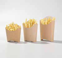 Vente en gros Boîte d'emballage en papier jetable de taille moyenne pour frites de pommes de terre chips Conteneur à collation
