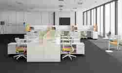 L 모양 4-10 명 모듈 식 현대 작업 스테이션 책상 사무실 가구 - Product Image 3