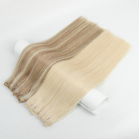 Extensions de cheveux tissées à la machine haute densité, 100 % cheveux humains vierges Remy, double trame, à coudre pour un look naturel