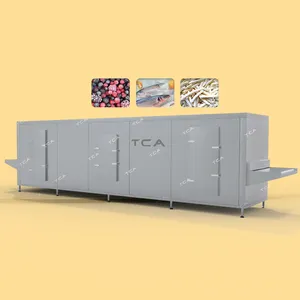 TCA אוטומטי cbet מוכר מאכלי ים גדול iqf מנהרה מקפיא מהיר / מכונת הקפאה לשרימפס