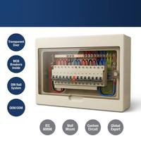Wanbo-206 - Caja de Distribución de Superficie Transparente con Puerta, Interruptores MCB, Barra Colectora de Cobre, Riel DIN, Estándar IEC, OEM Personalizado