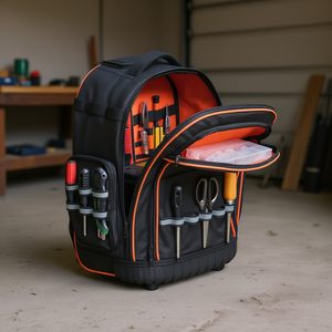 Heavy Duty <b>Rolling</b> <b>Tool</b> Backpack 14 Inch with Wheels 200 lb Capacity 3-Year Warranty for <b>Tools</b> Storage & Transportation - Product Image 2