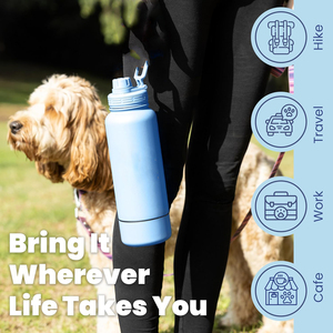 Bouteille d'eau isotherme pour chien en acier inoxydable de 32 oz avec logo personnalisé, idéale pour les voyages et les animaux de compagnie - Product Image 3