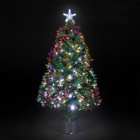 Arbre de Noël en fibre optique, décoration de fête à domicile, arbre de Noël artificiel en fibre optique de 8 pieds