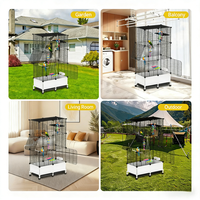 Cage à oiseaux de grande taille en gros pour perroquets, cage robuste en métal ventilée pour usage extérieur, cage géante pour perroquets