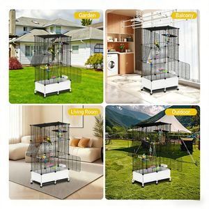 Grande Gabbia per Uccelli, Gabbia per Cacatua, Robusta in Metallo Ventilato per Uso Esterno, Enorme Gabbia per Uccelli Cacatua - Product Image 4