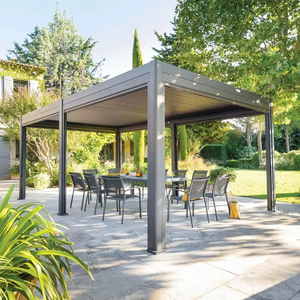 Pérgola Retráctil Motorizada de Aluminio Impermeable para Exteriores Maplemiles, Pérgola Plegable con Techo de Láminas Ajustables - Product Image 4