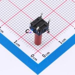 TC-1102-A-T-R Tactile Switch Through hole Component (THT)-4P,6x6mm Switch Single Pole Single Throw Round Button 1N Through Hole - Product Image 2