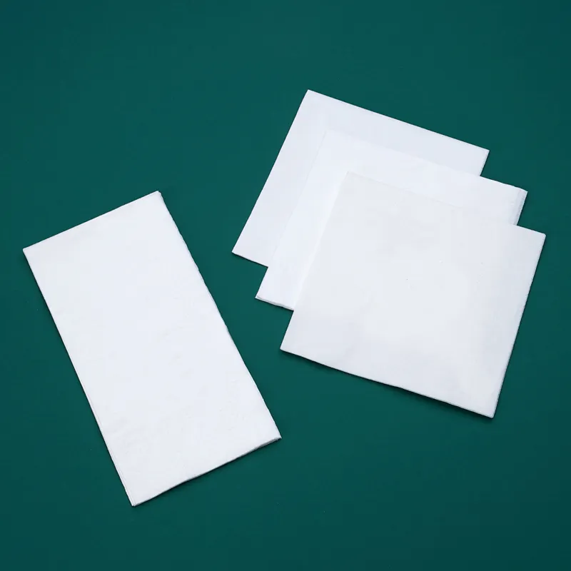 Ristorante all'ingrosso 1/4 piega carta velina da cucina colore personalizzato bianco tovaglioli cena di nozze carta