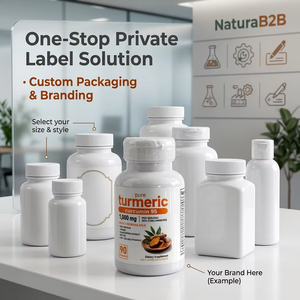 Curcumine en capsules 95 % avec poivre noir et vitamine C – Soutien quotidien au bien-être – Marque privée – Formule personnalisée OEM/ODM – Vente en gros - Product Image 4