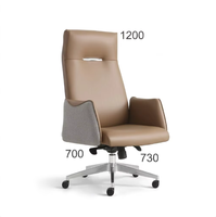 Chaise de bureau exécutive moderne en cuir, confortable, dossier haut, hauteur réglable, roulettes, anti-moisissure, grande stabilité