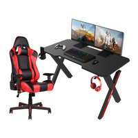 Nouveau design ergonomique cadre en forme de X bureau en fibre de carbone étanche bureau de jeu de table d'ordinateur antidérapant