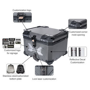 <span class=keywords><strong>Precio</strong></span> de Fábrica, Baúl Superior <span class=keywords><strong>para</strong></span> Motocicleta de Aluminio de 45L Serie X, Anticolisión, Esquinas Reforzadas - Product Image 5