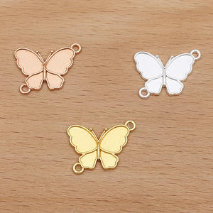 1.4Cm * 2Cm Twee Gaten Kleurrijke Emaille Vlinder Hanger Ornamenten Zinklegering Vlinder Connecter Bedels Voor Diy Ketting Armband - Product Image 4
