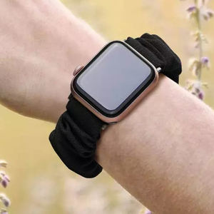 Qidian stok ezme saç bilek bandı elastik saat kayışı kumaş Scrunchie kordon akıllı saat Apple Watch serisi için 8 7 6 - Product Image 6