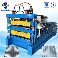Línea de Formación de Rollos de Láminas para Techos Corrugados/Caja con Certificación CE LINRAN, Maquinaria para Fabricación de Tejas con Motor de Alta Eficiencia y PLC