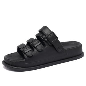 Sandales d'extérieur pour hommes, pantoufles antidérapantes à semelle épaisse et rembourrée, pantoufles douces pour la maison - Product Image 1