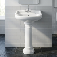 Vasque sur pied en céramique blanche en forme de dauphin Vistaar, design moderne pour hôpital, maison, salle de bain, articles sanitaires