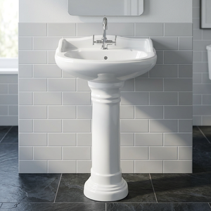 Vasque sur pied en céramique blanche en forme de dauphin Vistaar, design moderne pour hôpital, maison, salle de bain, articles sanitaires - Product Image 5