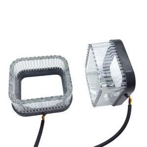 1,5 pulgadas 3,0 pulgadas BI LED ángulo ojos cubierta coche faro proyector lente cubierta con proyector cuadrado luces <span class=keywords><strong>de</strong></span> conducción - Product Image 1
