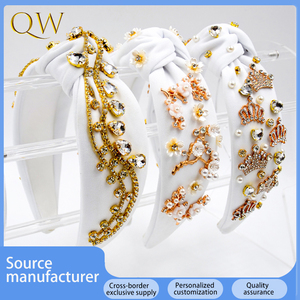 Diadema <span class=keywords><strong>de</strong></span> Cristal <span class=keywords><strong>de</strong></span> Lujo <span class=keywords><strong>de</strong></span> Alta Calidad <span class=keywords><strong>para</strong></span> Mujer, Adornada con Perlas y Diamantes <span class=keywords><strong>de</strong></span> Imitación Dorados, Diadema <span class=keywords><strong>de</strong></span> Tela <span class=keywords><strong>de</strong></span> 13 cm <span class=keywords><strong>de</strong></span> Ancho <span class=keywords><strong>para</strong></span> Novia, <span class=keywords><strong>Boda</strong></span> - Product Image 2