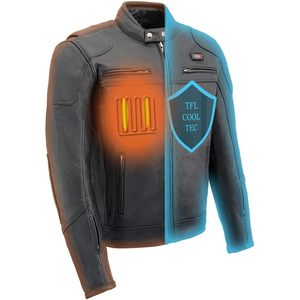 2025 cuir MLM1514SET toutes saisons noir veste en cuir de qualité supérieure chauffée technologie Cool-Tec pour moto Auto Racing Wear - Product Image 2