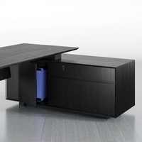 Bureau d'angle modulaire personnalisé en panneaux MDF avec 3 tiroirs, bureau informatique moderne pour la maison ou le bureau