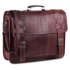 Sacs pour ordinateur portable en cuir véritable pour hommes, couleur unie, best-sellers en gros, uniques - Product Image 6