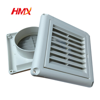 Rejilla de ventilación con conductos de 4 pulgadas, Ventilación de plástico para aire acondicionado para cocina, HVAC, Exhaus, rejilla de pared de techo