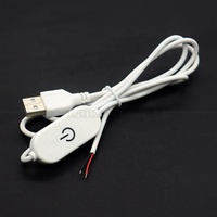 Câble variateur de luminosité USB 5V à interrupteur tactile continu avec conducteur en cuivre pur et gaine en PVC pour bandes LED et lampes