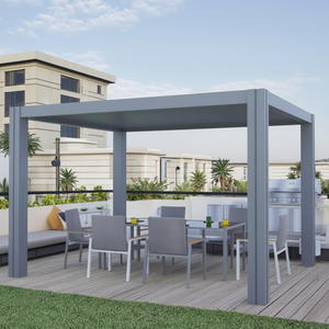 WishOutdoor - Toldo de Aluminio con Recubrimiento en Polvo y Protección UV para Jardín, Gazebo, Terraza, Balcón, Regiones <span class=keywords><strong>del</strong></span> <span class=keywords><strong>Sur</strong></span> de Europa, Resistente - Product Image 1